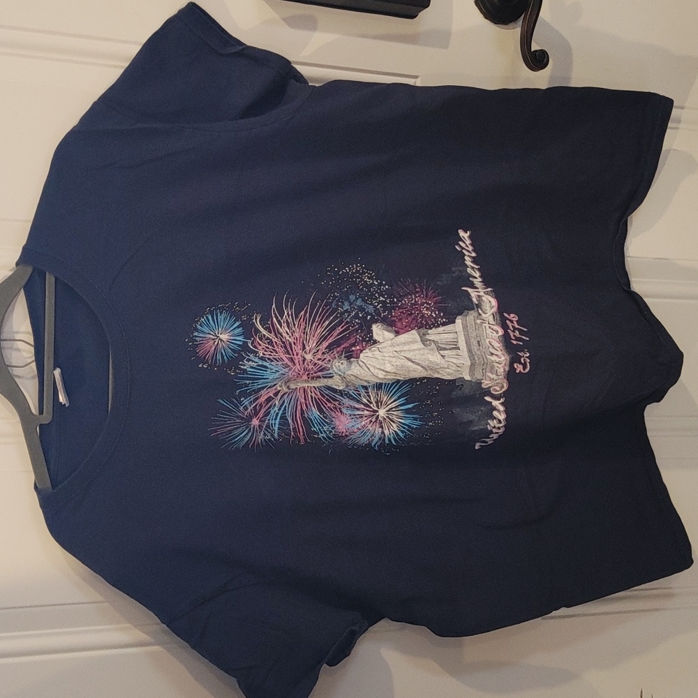 Navy Blue Fourth of July Shirt